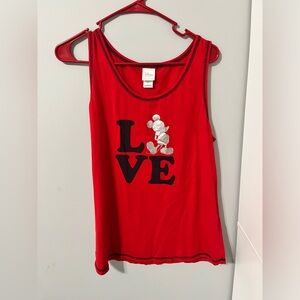 2/$12 Disney Red Mickey Mouse Tank Top Size XL